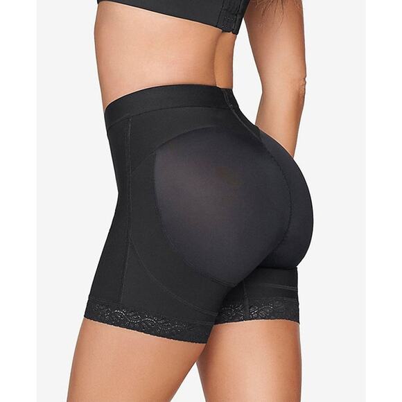 Leonisa Women's Mid-Rise Sculpting Butt Lifter Shaper Shorts Black NWT Size XL - Picture 1 of 8